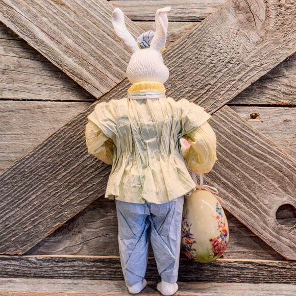 Adorably Dapper Vintage Paper Mache Mr. Easter Bunny Gentleman, 10.25" Tall - Picture 9 of 10